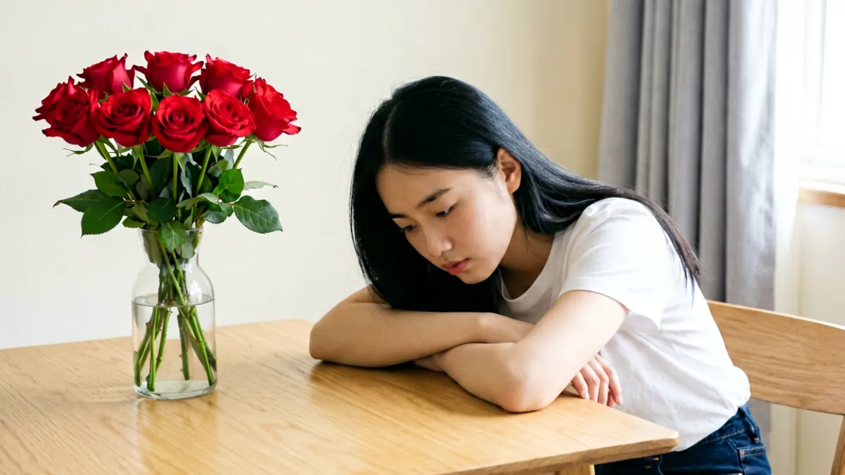 耻悦人妻题材画面，主角在传统和式居室中的欲拒还迎表情特写镜头